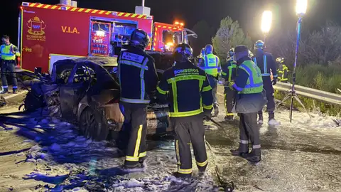 Dos muertos y 7 heridos en un accidente múltiple en la M-110 a la altura de la localidad madrileña de Daganzo de Arriba Dos muertos y 7 heridos en un accidente múltiple en la M-110 a la altura de la localidad madrileña de Daganzo de Arriba