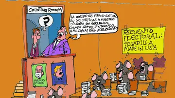 El recuento electoral, en la viñeta semanal El recuento electoral, en la viñeta semanal