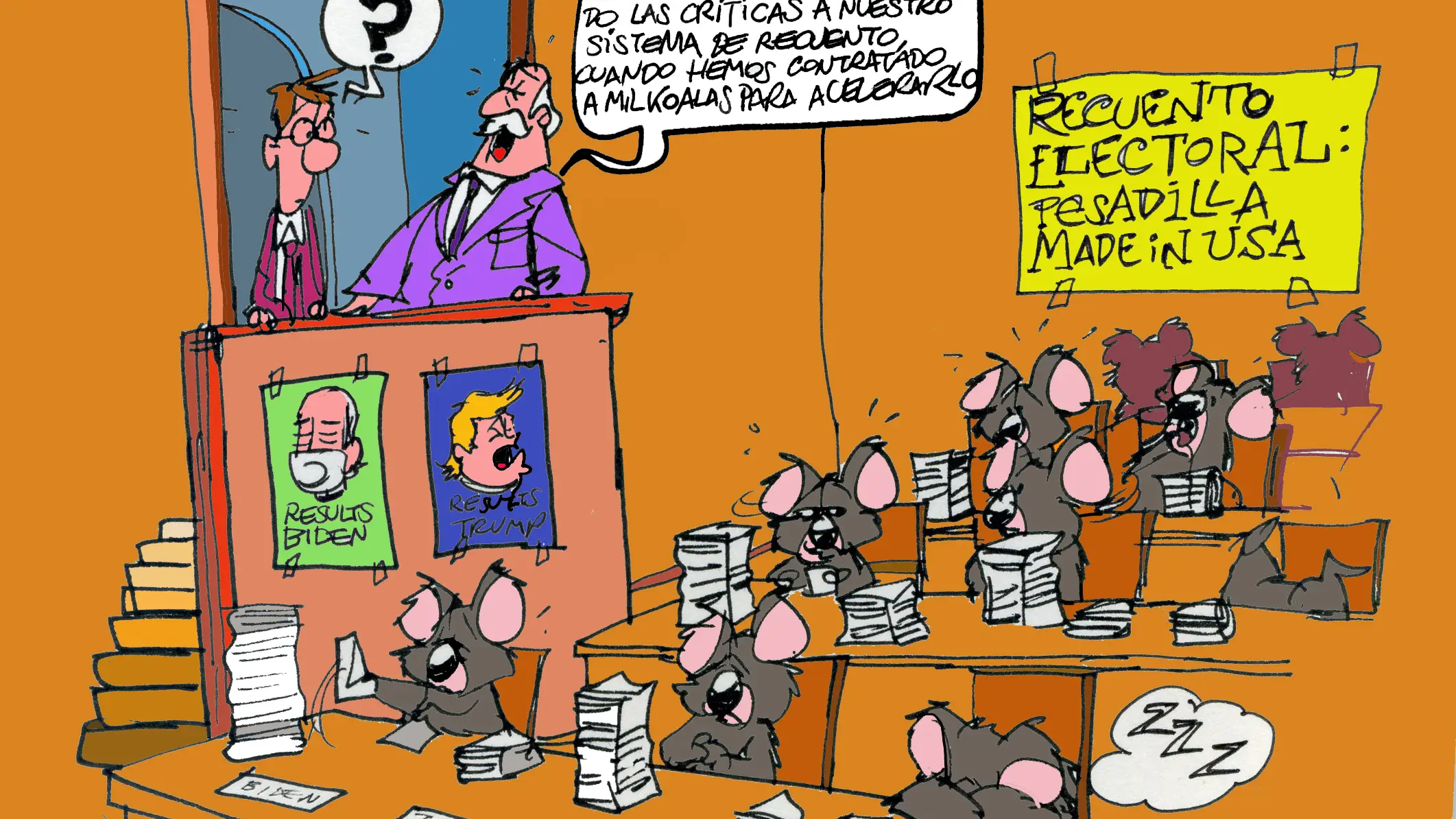 El recuento electoral, en la viñeta semanal El recuento electoral, en la viñeta semanal