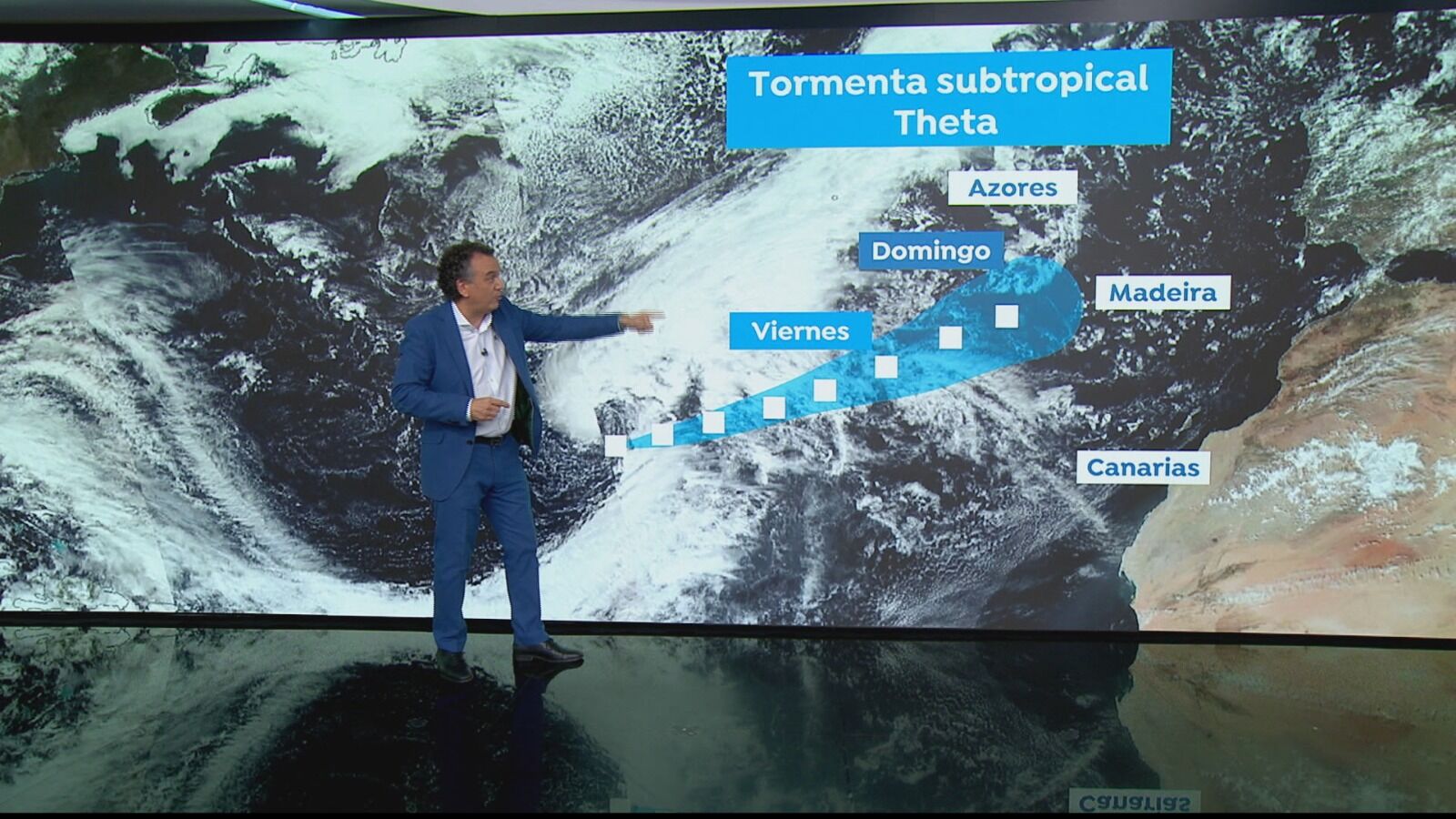 'Theta', la tormenta subtropical que avanza hacia la Península 