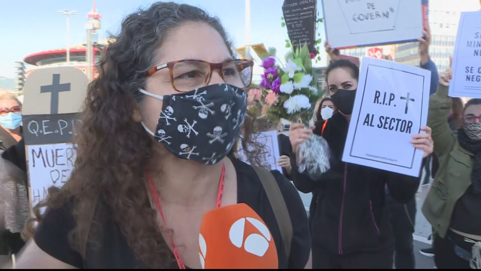 Comerciantes y hosteleros protestan en Barcelona: 