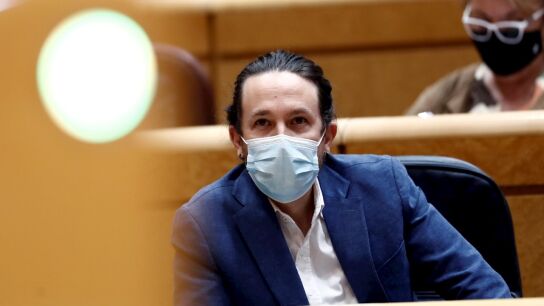 El vicepresidente segundo del Gobierno, Pablo Iglesias, en el Senado