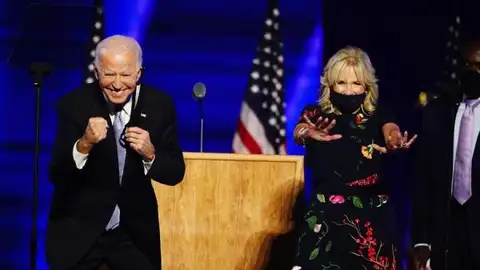 Joe Biden y Jill Biden en un acto electoral Joe Biden y Jill Biden en un acto electoral