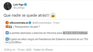 Tuit de Luis Figo Tuit de Luis Figo