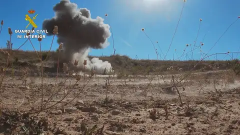 Explosión de dos proyectiles en Navarra Navarra