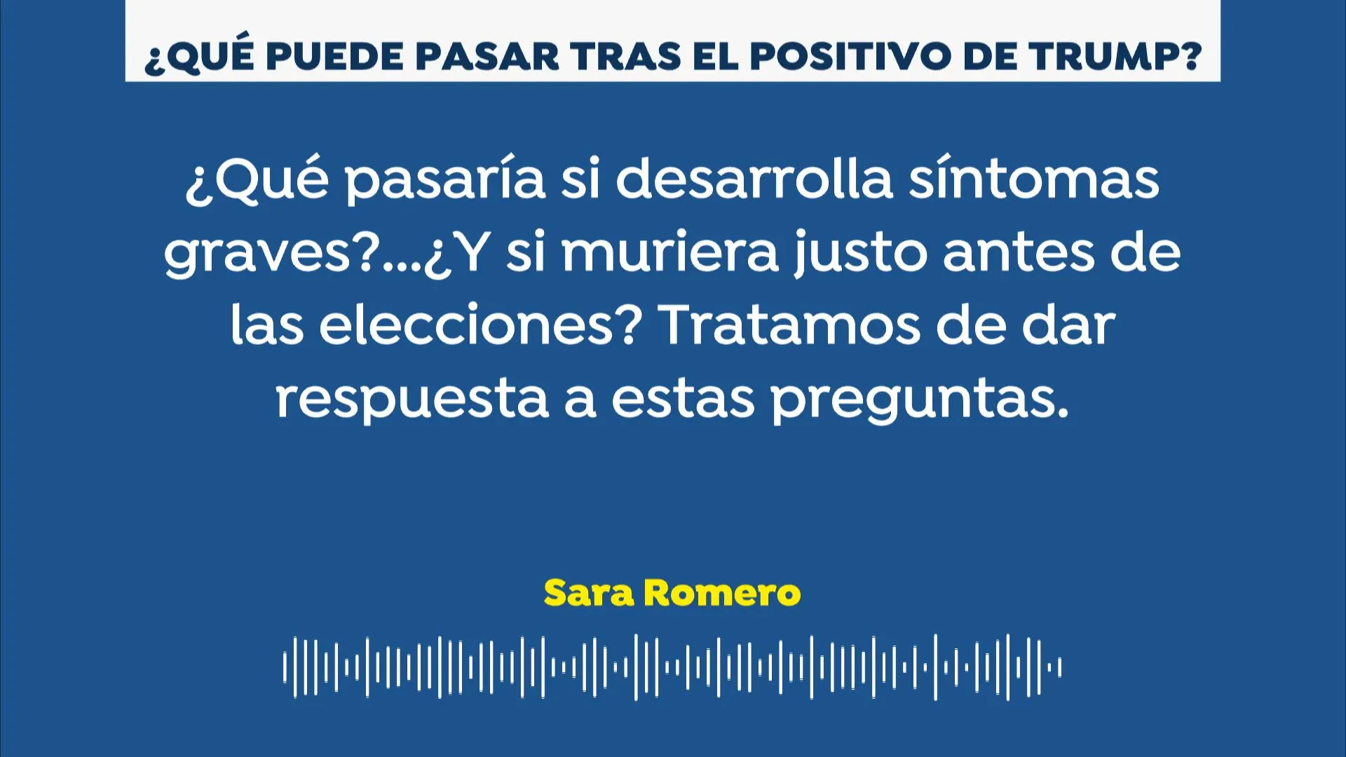 Podcast Sara Romero - positivo de Trump Podcast Sara Romero - positivo de Trump
