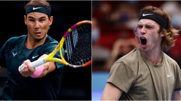 Rafa Nadal - Andrey Rublev: Horario y dónde ver el partido de la ATP Finals