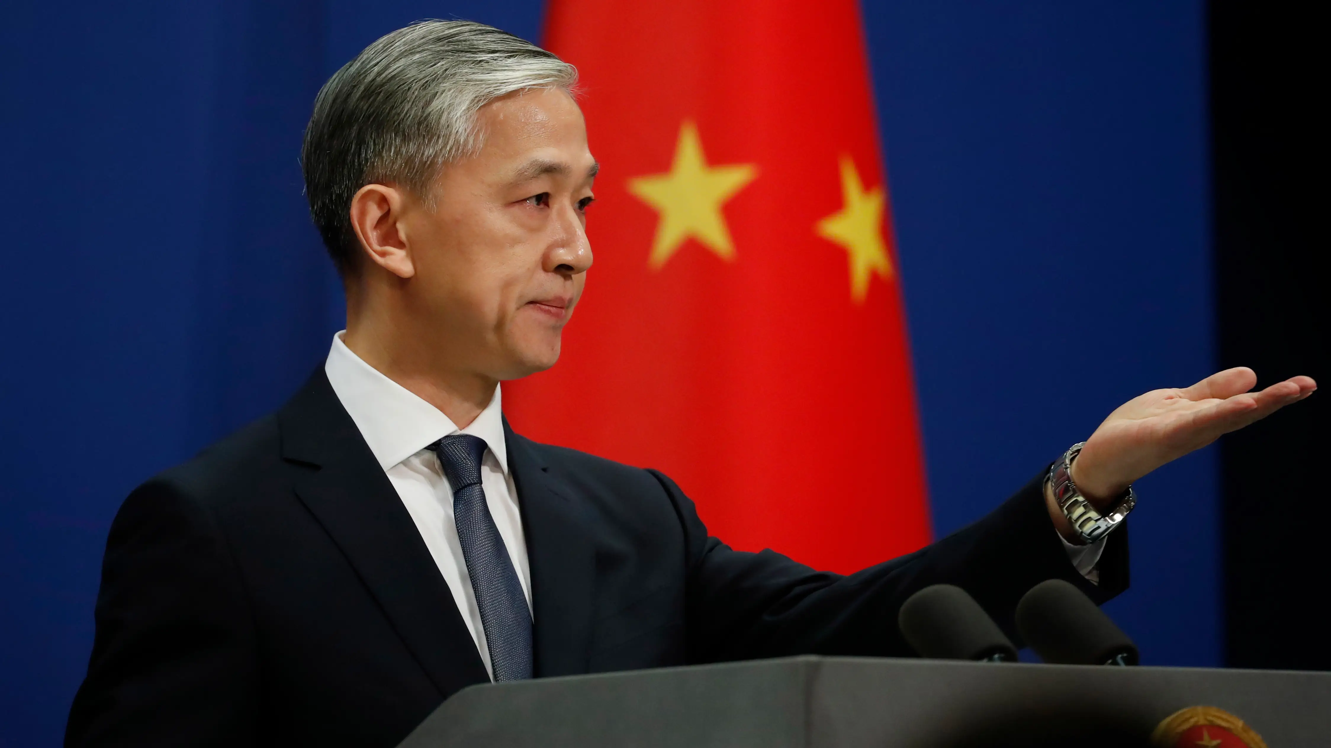El portavoz del Ministerio de Asuntos Exteriores de China, Wang Wenbin
