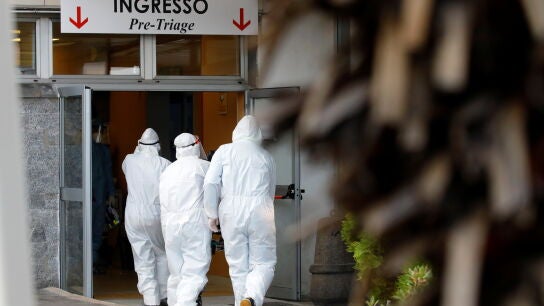 Entrada de un hospital en Italia