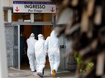 Entrada de un hospital en Italia