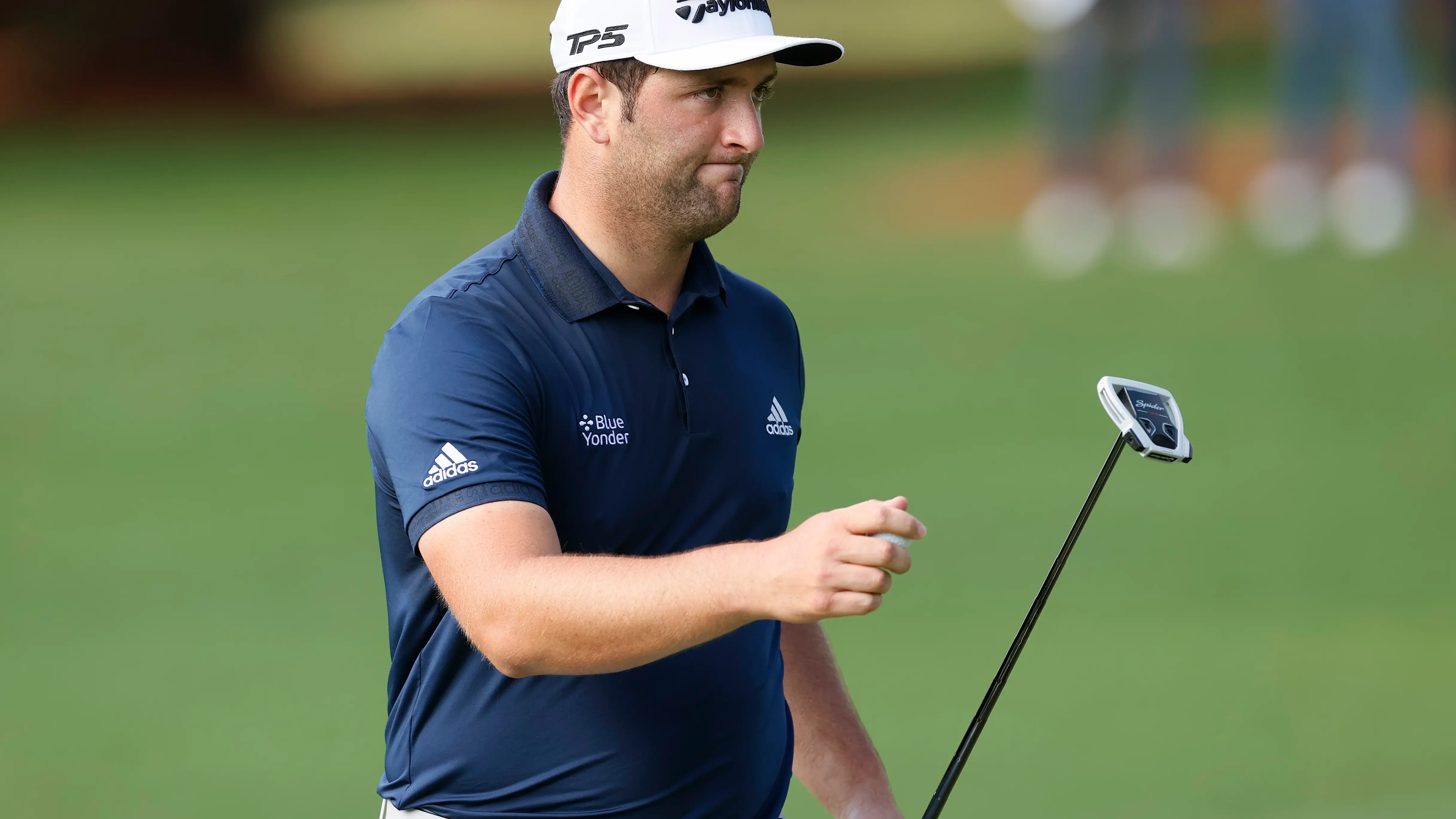 El golfista espa&ntilde;ol Jon Rahm durante la primera ronda del torneo Masters Augusta National