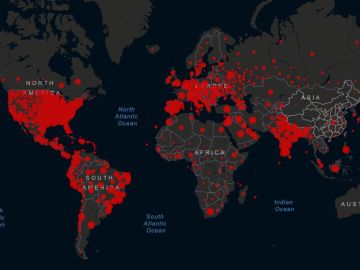 Mapa del coronavirus en el mundo