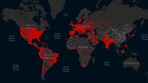 Mapa del coronavirus en el mundo Mapa del coronavirus en el mundo