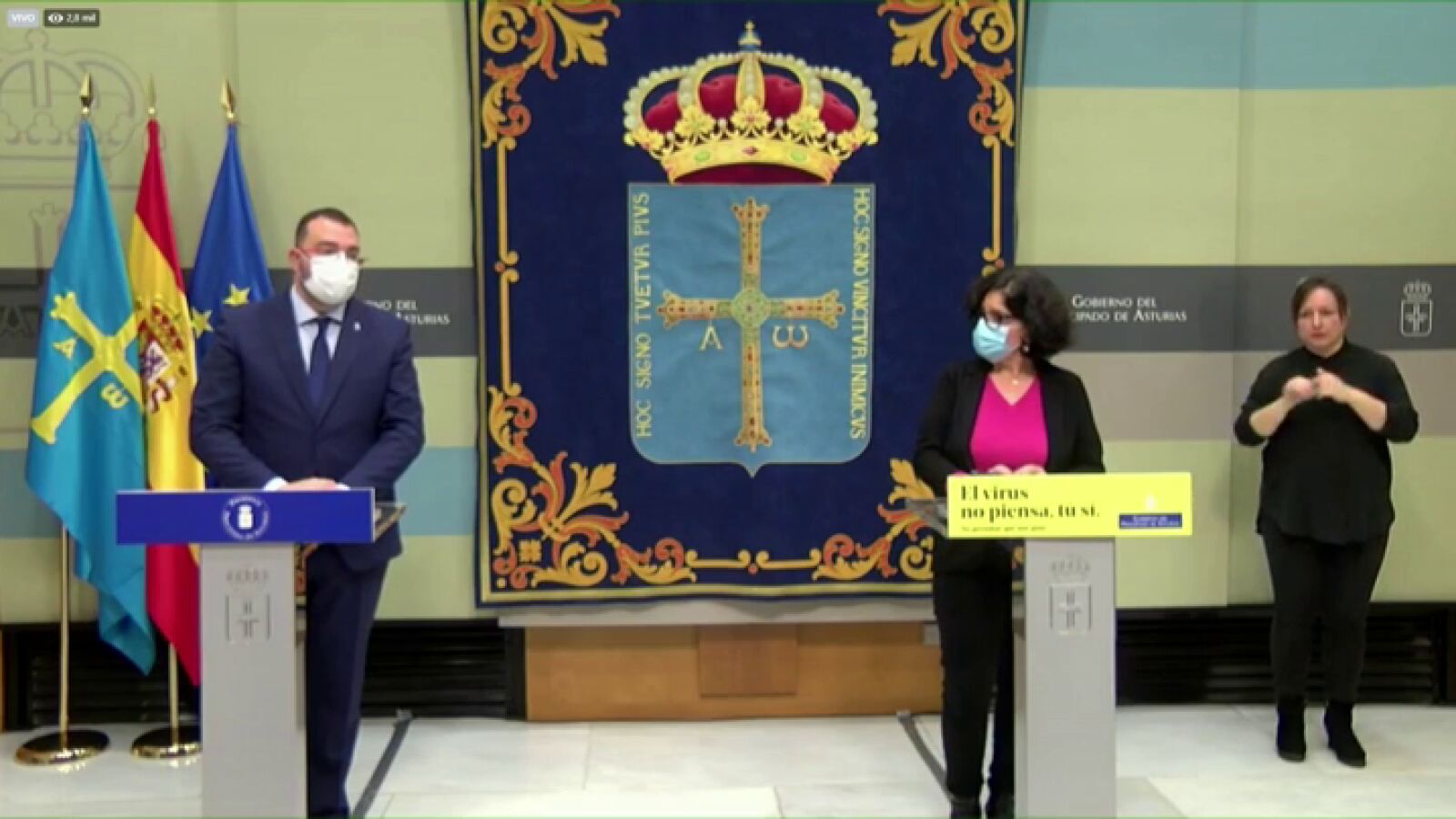 Adrián Barbón asegura que el confinamiento domiciliario en Asturias es una medida que sigue 