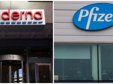 Sedes de Moderna y Pfizer