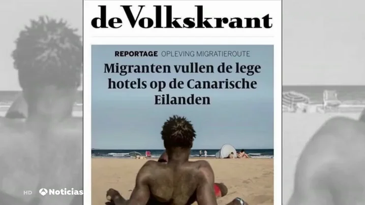 El titular de un diario holand&eacute;s que indigna en canarias: "Los inmigrantes llenan los hoteles vac&iacute;os de Canarias"