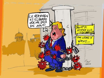 Donald Trump y su empeño en quedarse en la Casa Blanca, en la viñeta gráfica informativa de la semana