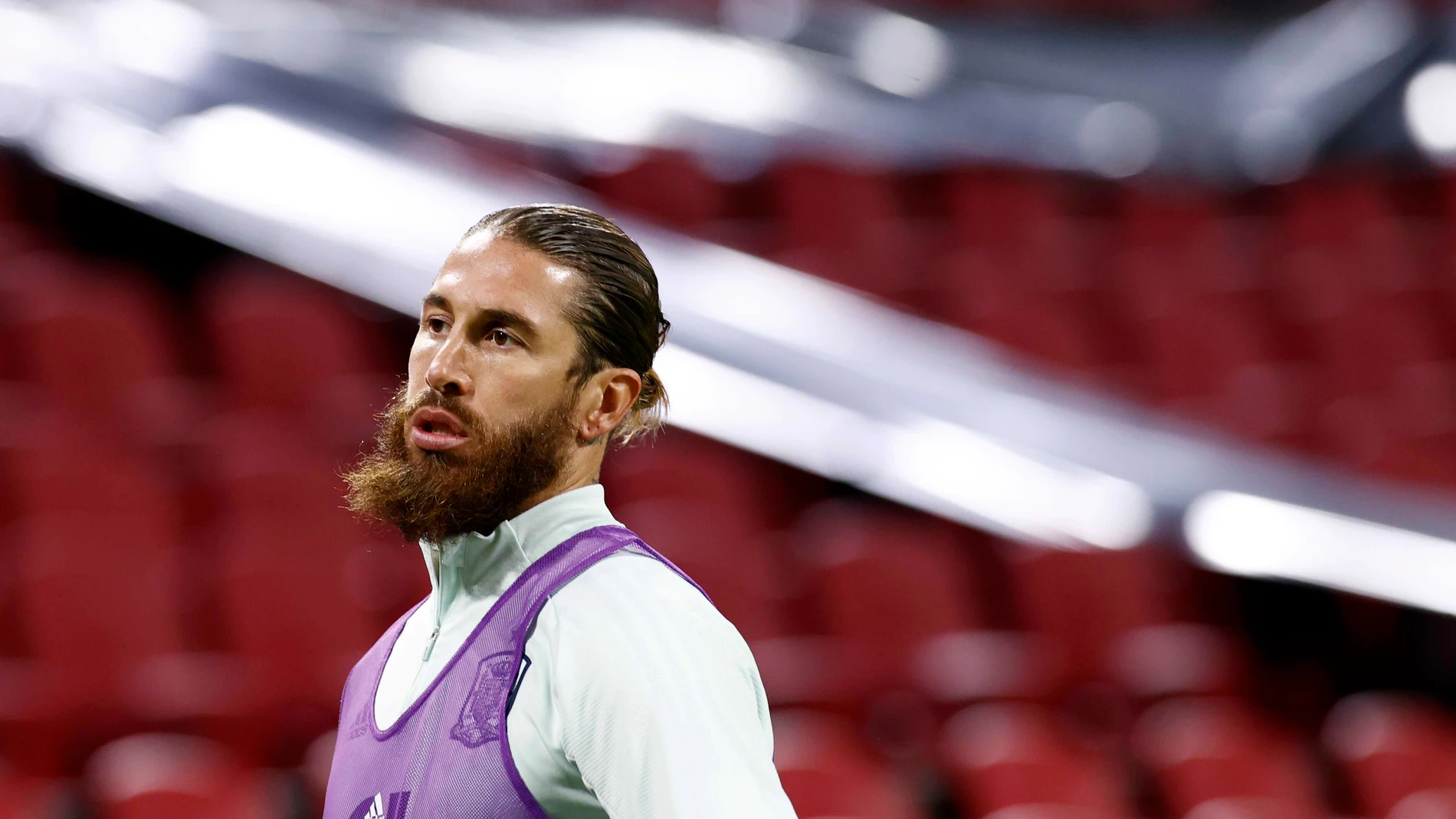 Sergio Ramos, antes de un partido de Nations League Sergio Ramos, antes de un partido de Nations League