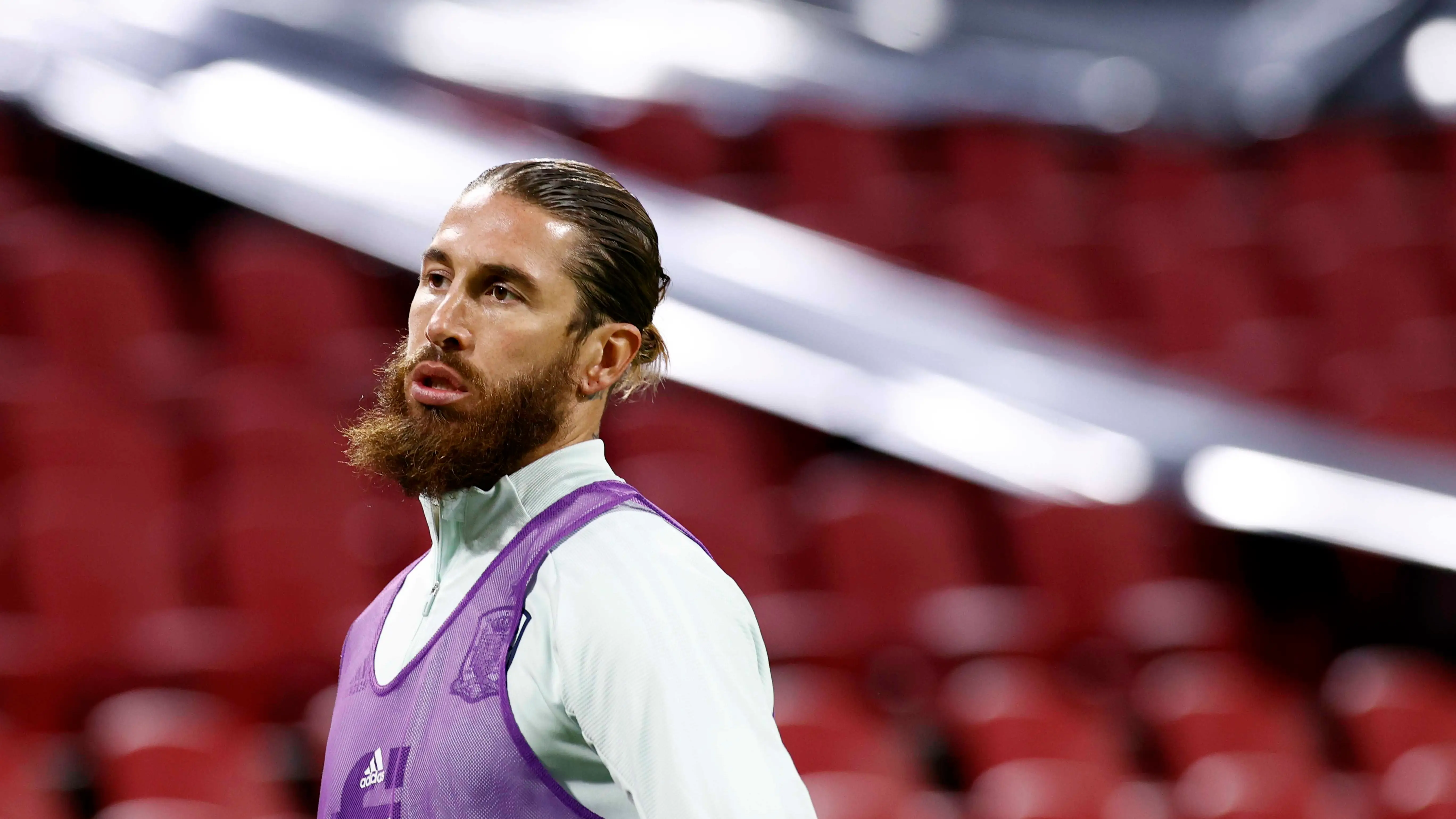 Sergio Ramos, antes de un partido de Nations League Sergio Ramos, antes de un partido de Nations League