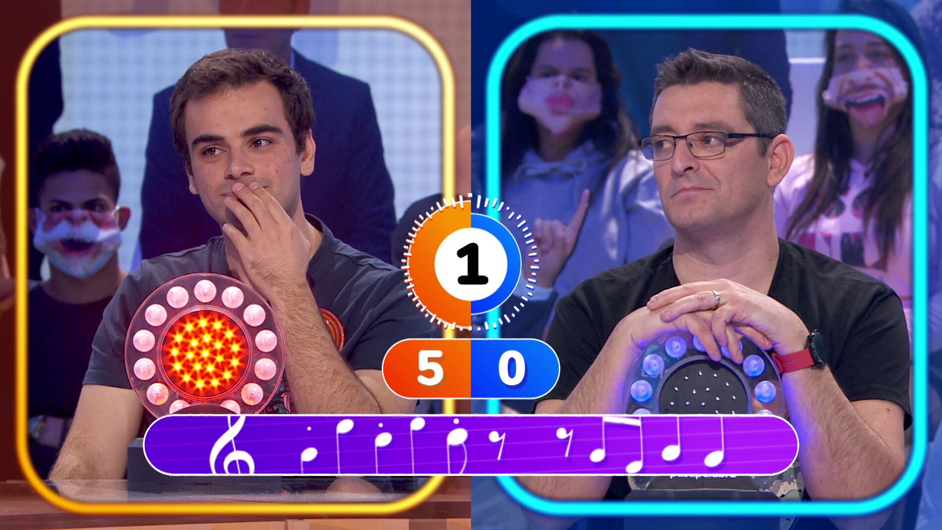 “Parece mentira, no me había pasado nunca con vosotros”, Roberto Leal se queda atónito en el duelo musical entre Luis y Pablo