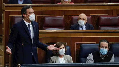 El presidente del Gobierno, Pedro Sánchez, en el Congreso El presidente del Gobierno, Pedro Sánchez, en el Congreso