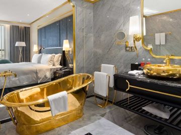 Hotel Dolce by Wyndham Hanoi. Hotel recubierto en oro