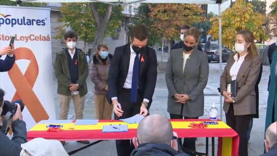 Pablo Casado firma contra la ley de educaci&oacute;n y se une a la campa&ntilde;a para llevarla al Tribunal Constitucional