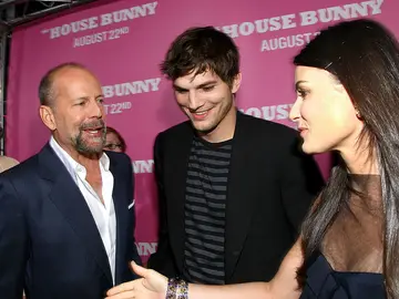 Bruce Willis, Ashton Kutcher y Demi Moore Bruce Willis, Ashton Kutcher y Demi Moore