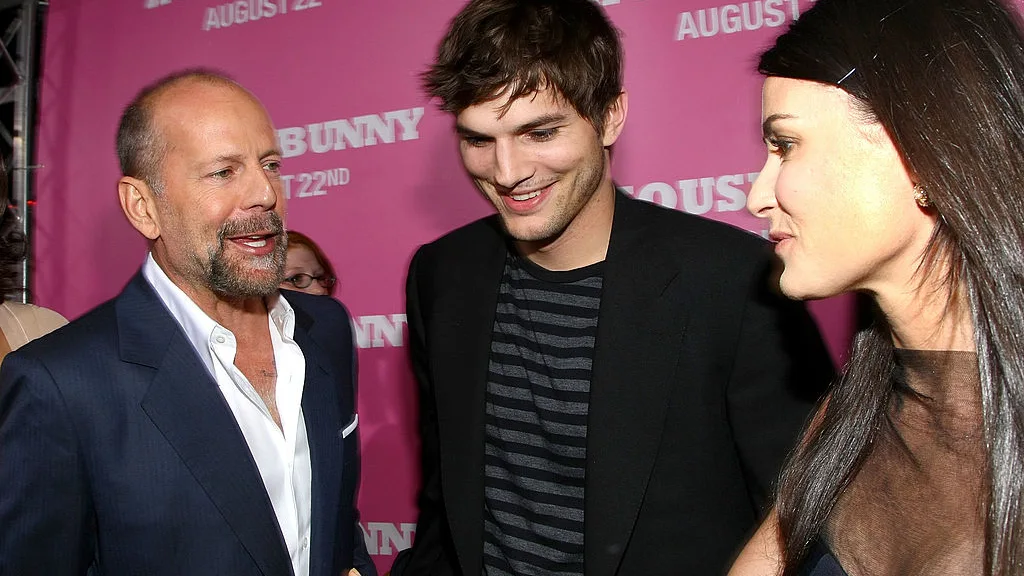 Bruce Willis, Ashton Kutcher y Demi Moore