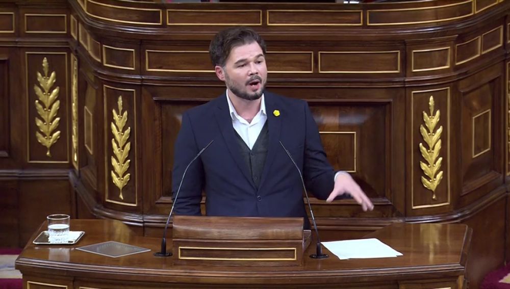 Gabriel Rufián abre una "nueva era al deber pactar el Gobierno obligadamente con el independentismo catalán y vasco"