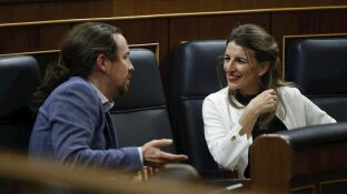 Pablo Iglesias y Yolanda D&iacute;az