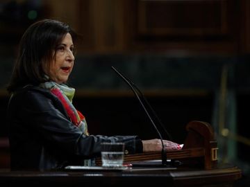 Margarita Robles, en la tribuna del Congreso