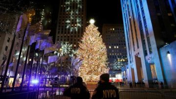 Imagen del árbol de Rockefeller Center en las Navidades de 2020