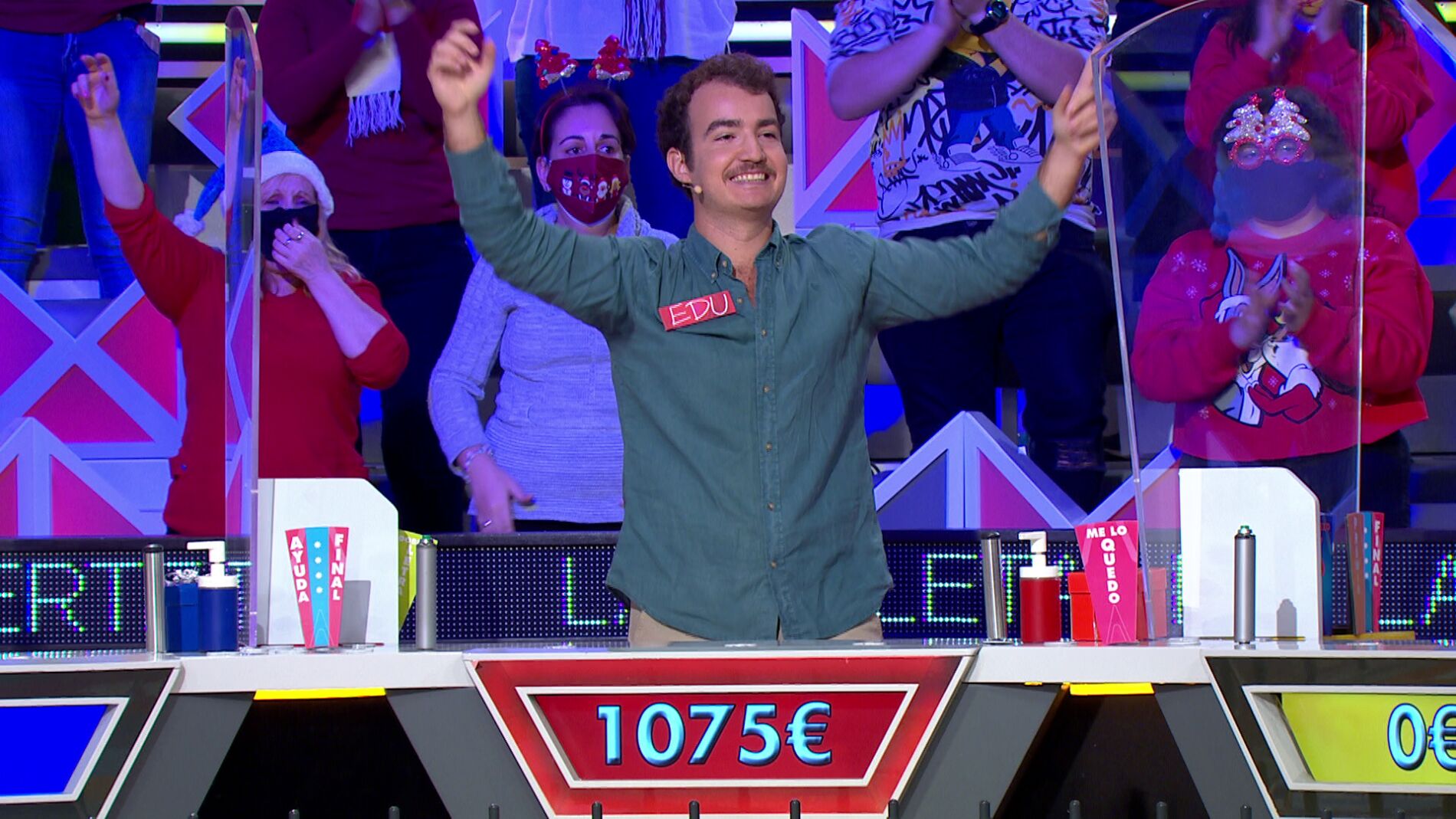 Edu consigue el bote y responde a la provocaci&oacute;n de Jorge Fern&aacute;ndez: &ldquo;&iexcl;No tienes huevos!&rdquo;