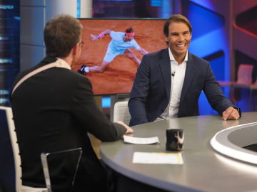 Rafa Nadal junto a Pablo Motos en El Hormiguero