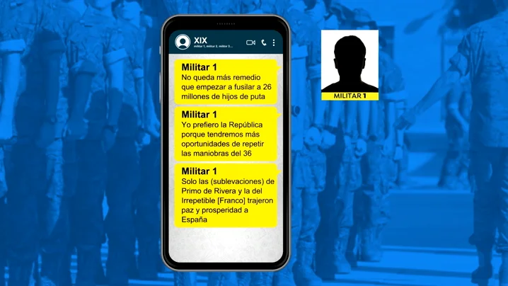 Estas son las frases del chat de WhatsApp de militares retirados sobre fusilamientos y un golpe de estado