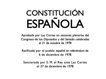 La Constitución española La Constitución española