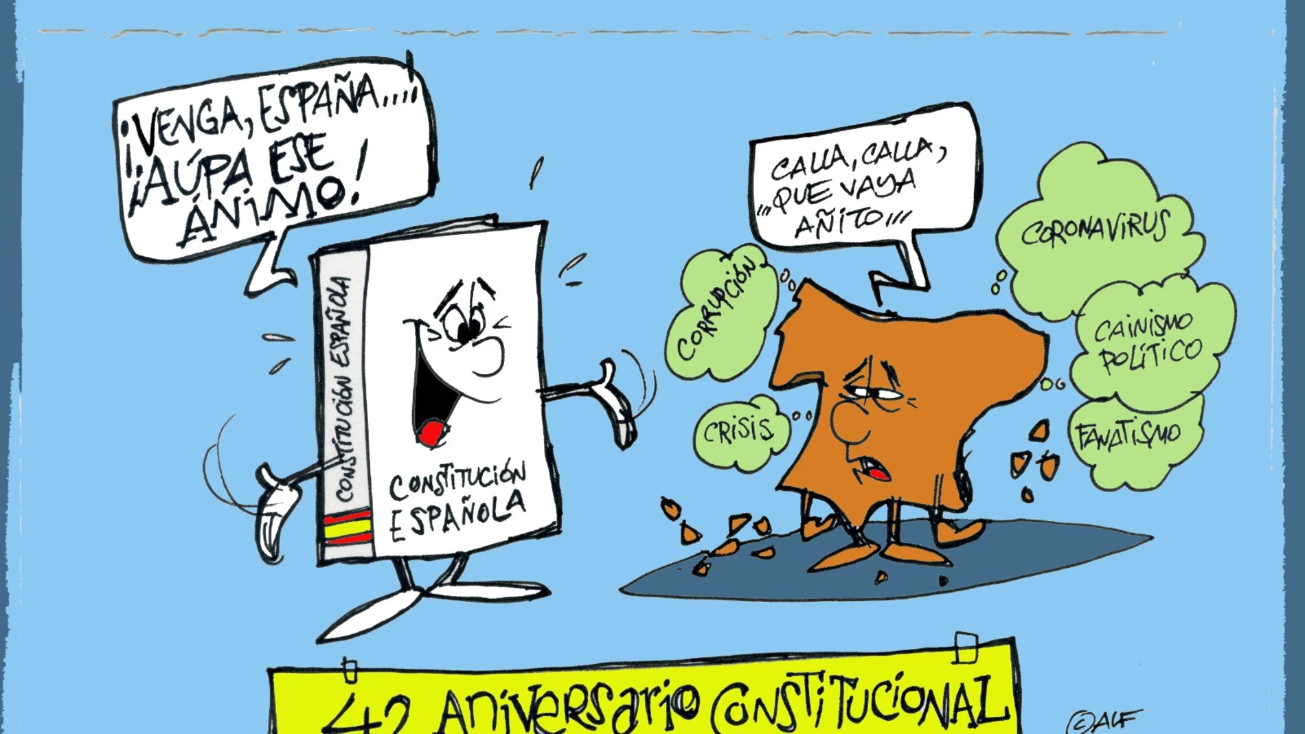 El aniversario de la Constitución de 1978, en la viñeta gráfica de Alfredo Boto-Hervás El aniversario de la Constitución de 1978, en la viñeta gráfica de Alfredo Boto-Hervás