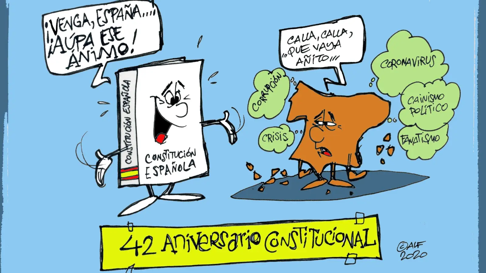 El aniversario de la Constitución de 1978, en la viñeta gráfica de Alfredo Boto-Hervás El aniversario de la Constitución de 1978, en la viñeta gráfica de Alfredo Boto-Hervás