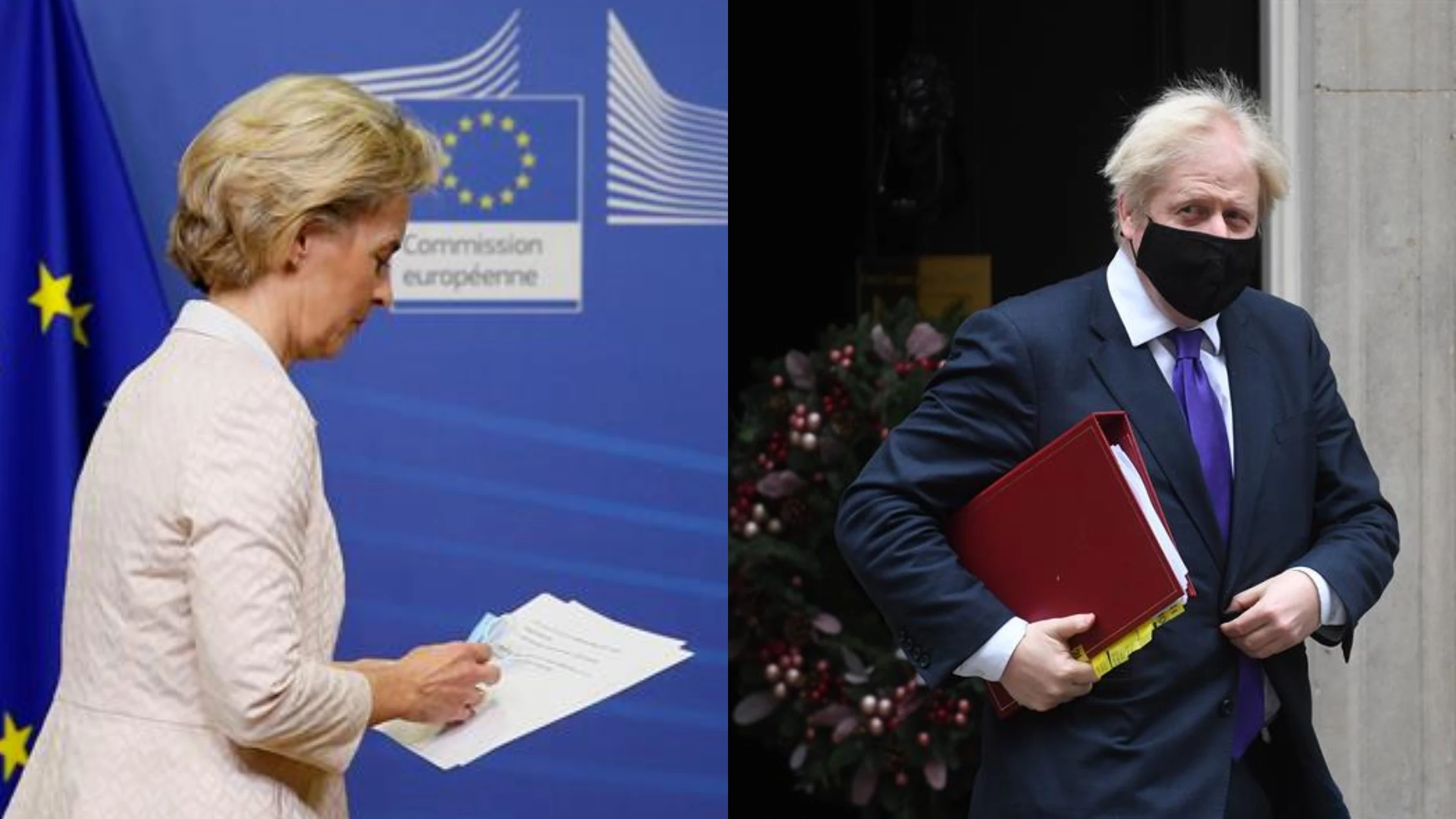 Ursula Von der Leyen y Boris Johnson La presidenta de la Comisión Europea, Ursula Von der Leyen, y el primer ministro británico, Boris Johnson