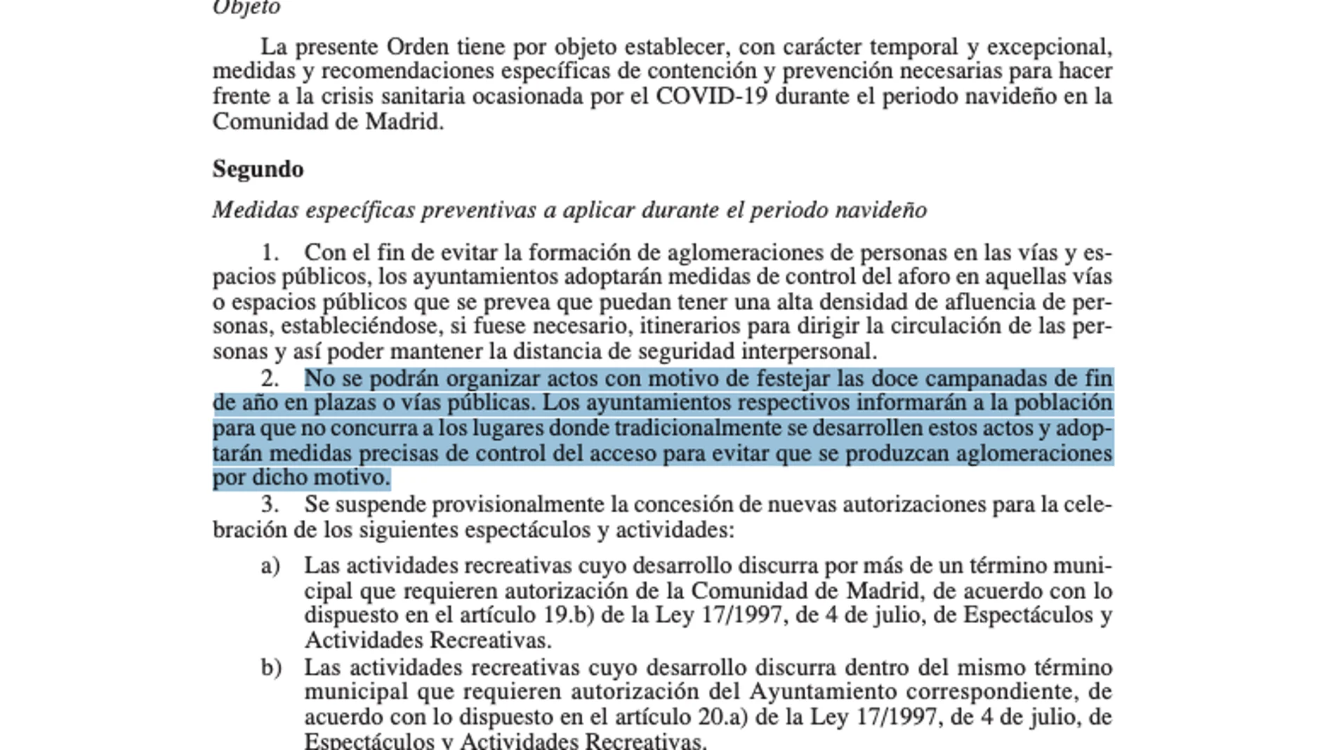 Imagen del BOCM del 5 de diciembre Imagen del BOCM del 5 de diciembre