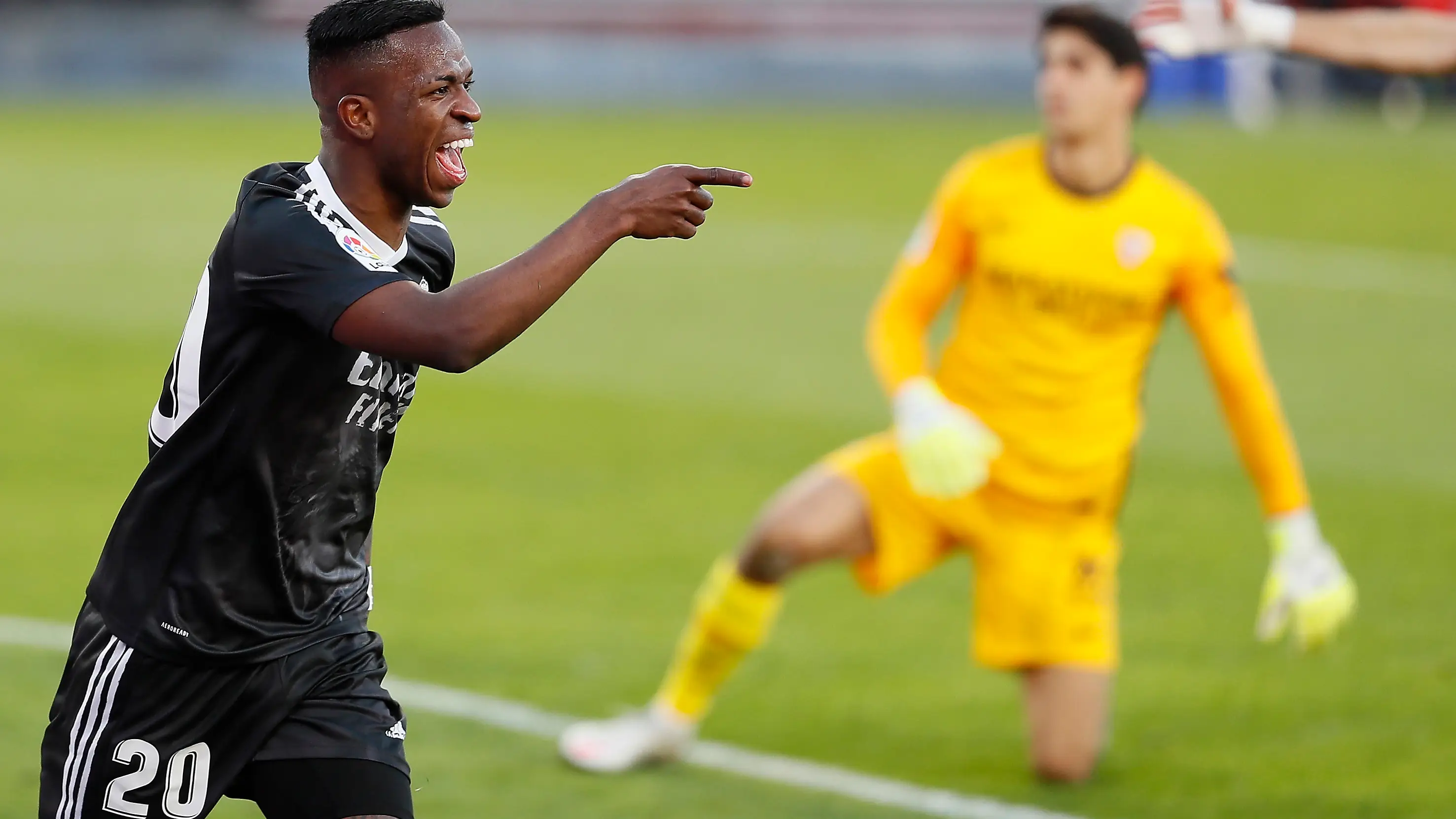 Vinicius celebra el 0-1 en el S&aacute;nchez Pizju&aacute;n