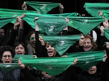 Protesta a favor de la legalización del aborto en Argentina Protesta a favor de la legalización del aborto en Argentina