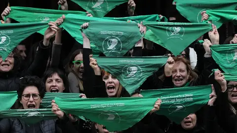 Protesta a favor de la legalización del aborto en Argentina Protesta a favor de la legalización del aborto en Argentina