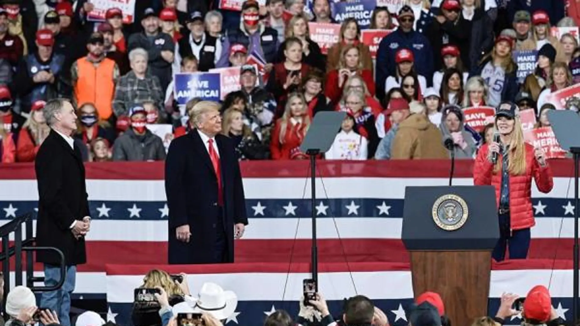 Trump en un acto electoral en Georgia Trump en un acto electoral en Georgia