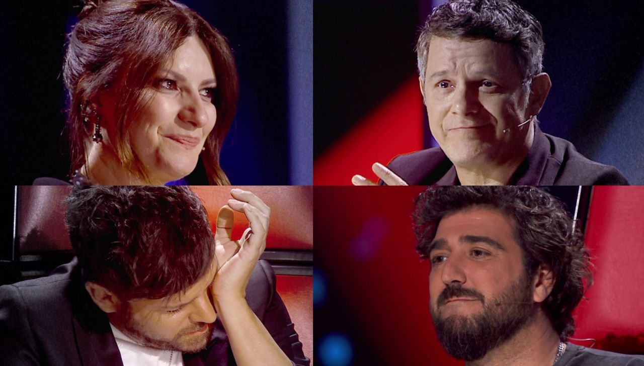 El mar de lágrimas de emoción de Alejandro Sanz, Laura Pausini, Pablo López y Antonio Orozco durante toda ‘La Voz’