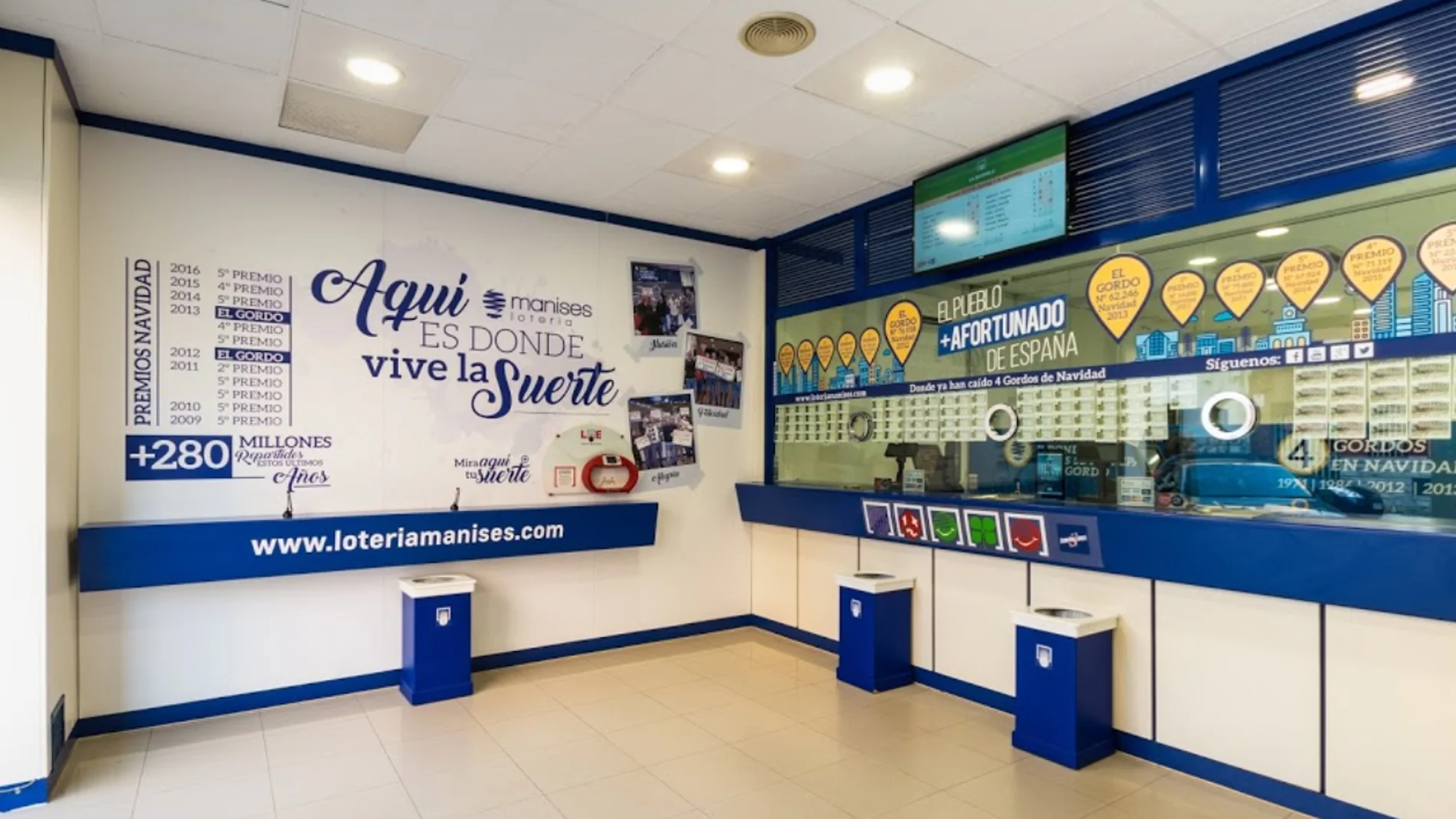 Imagen de archivo de la administración de la Lotería de Manises Imagen de archivo de la administración de la Lotería de Manises