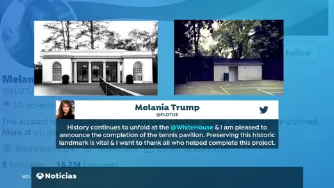 Melania Trump desata la polémica tras anunciar una nueva cancha de tenis en la Casa Blanca en plena pandemia de coronavirus Melania Trump desata la polémica tras anunciar una nueva cancha de tenis en la Casa Blanca en plena pandemia de coronavirus