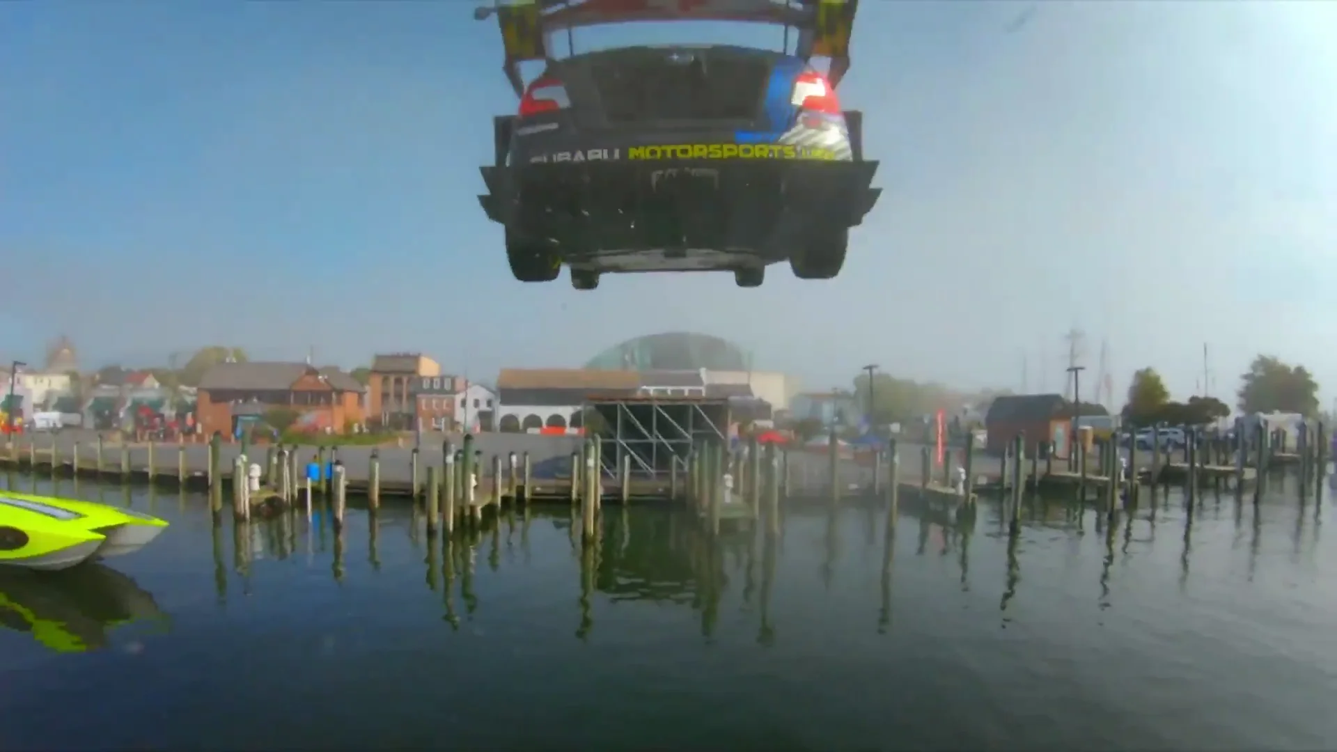 La 'gymkhana' extrema del piloto Travis Pastrana por las calles de Annapolis (Estados Unidos)