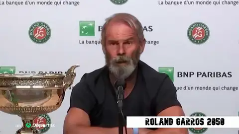 La entrevista viral a Rafa Nadal tras ganar Roland Garros en el año 2050 con 64 años La entrevista viral a Rafa Nadal tras ganar Roland Garros en el año 2050 con 64 años